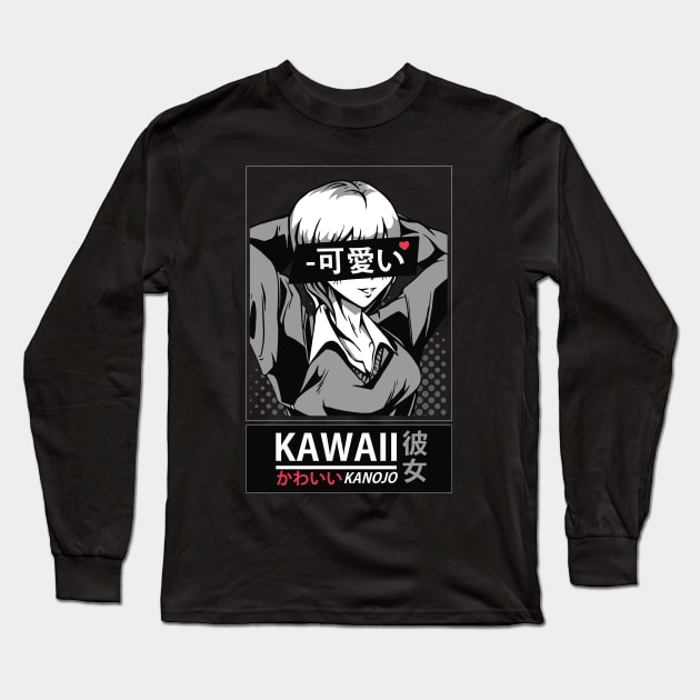 Kawaii Anime Girl Long Sleeve T-Shirt by MimicGaming